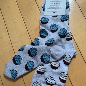 Mismatched cupcake socks